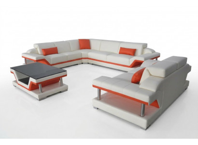 Ecksofa Polster Couch Sëtz Eck Lieder Garnitur Wunnlandschaft Modern