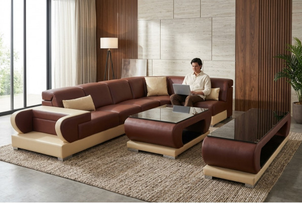 Lieder Eck Canapé Garnitur Sofas Couchen Polster Wunnlandschaft
