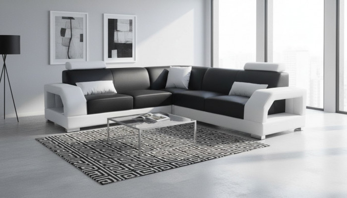 XXL Couch Ecksofa Lieder Wunnlandschaft Garnitur Design Modern Sofa L-Form G8001B