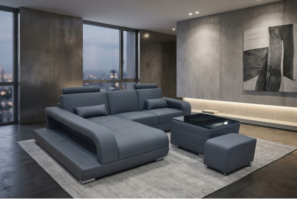 XXL Canapé Ecksofa Lieder Wunnlandschaft Garnitur Design Modern Couch L-Form F3017C
