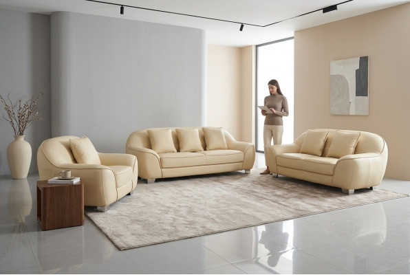 XXL Canapé Ecksofa Wunnlandschaft Design Modern Sofa Set 3+2+1 F3013