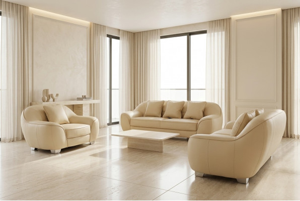 XXL Canapé Ecksofa Wunnlandschaft Design Modern Sofa Set 3+2+1 F3013