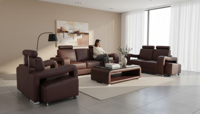 Wunn Lieder Landschaft Canapé Sofa Garnitur Eckcouch Sëtzgarnituren Nei Polster