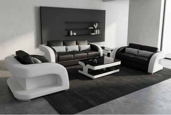 XXL Canapé Lieder Wunnlandschaft Garnitur Design Modern Sofa Garnituren 3+2+1 Nei