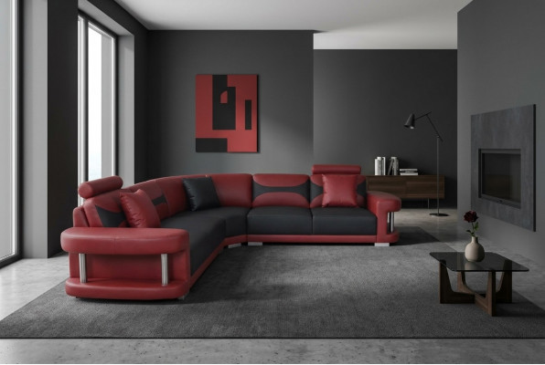 Lieder Modern XXL Canapé Wunlandschaft Liederdivan Sofagarnitur Sofa L-Form F3001B