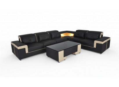 Eck Lieder Modern XXL Canapé Wunnlandschaft Canapéë Sofas Sofa L Form B2021 Dësch