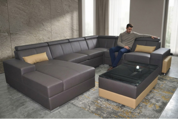 Wunn Lieder Landschaft Canapé Couch Polster Garnitur Eck Canapéen Sëtz Garnituren Nei