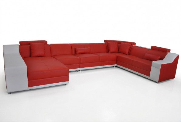 Wunnleder Landschaft Sofa Canapé Couch Polster Garnitur Eckcanapéen Sëtz Garnituren Nei
