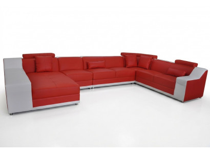 Wunnleder Landschaft Sofa Canapé Couch Polster Garnitur Eckcanapéen Sëtz Garnituren Nei