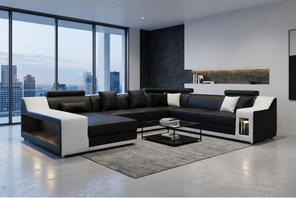 Wunn Canapé Lieder Landschaft Sofa Polster Garnitur Ecksofa Sëtz Garnituren Nei