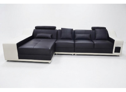 Ecke Lieder Modern XXL Canapé Wohnlandschaft Ledersofa Sofa L-Form B2017B