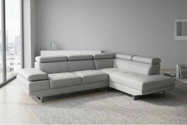 Ecke Lieder Modern XXL Canapé Wohnlandschaft Ledersofa Sofa L-Form B2003