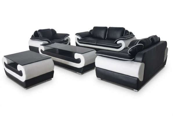 Sofa Canapé Sëtz Polster Komplett Set Lieder Garnitur 3+2+1 Sofas Designer