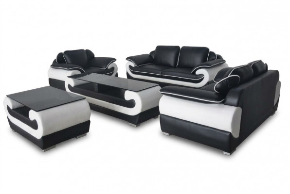 Sofa Couch Sëtz Polster Komplett Set Garnitur 3+2+1 Sofasen Designer Couchen