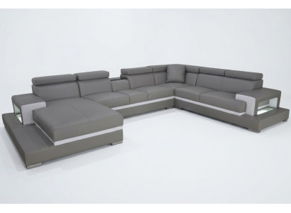 Design Liederpolster Sëtz Zëmmer Wunnsofa Ecksofa Couch Designer Garnitur XXL