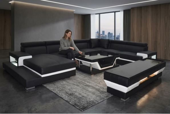 Design Liederpolstersëtz Ecksëtzgrupp Couch Designer Garnitur