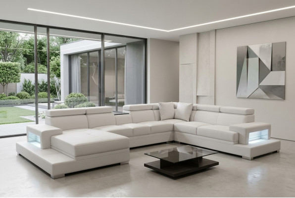 Design Lieder Polster Sëtz Zëmmer Eck Wunn Sofa Couch XXL Designer