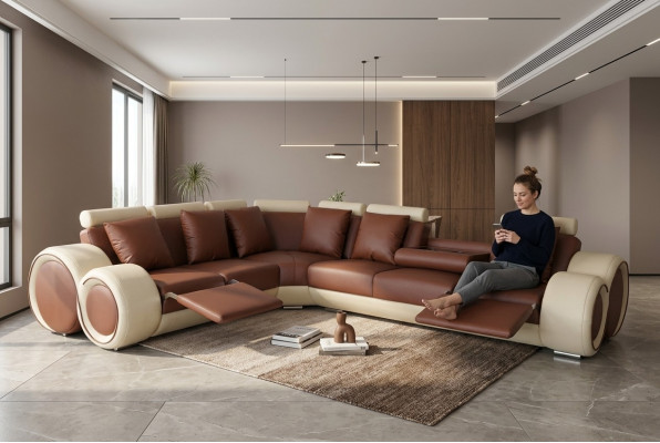 Design Liederpolster XXL Sëtz Raum Sofa Canapé Designer Ecken Garnitur