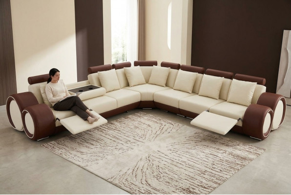 Design XXL Lieder Gepolsterten Sëtz Zëmmer Eck Wunnzëmmer Sofa Couch Designer