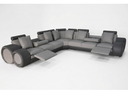 Eck Lieder Modern XXL Canapé Wunnlandschaft Liederdivan Canapé a L-form A1163 III