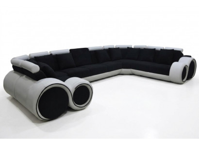 Eck Lieder Modern XXL Canapé Wunnlandschaft Liederkanapé Canapé U-Form A1163 +