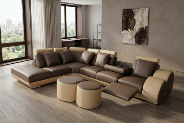 XXL Canapé Grouss Eck Sofa Lieder Eck Garnitur Eck Landschaft Polster L Form