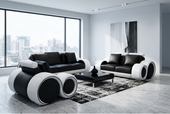 Sofa Canapé Garnitur Sëtz Polster Komplett Set 3+2+1 Sofen Canapé Designer