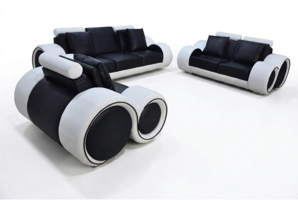 Sofa Canapé Garnitur Sëtz Polster Komplett Set 3+2+1 Sofen Canapé Designer