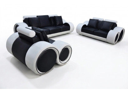 Sofa Canapé Garnitur Sëtz Polster Komplett Set 3+2+1 Sofen Canapé Designer