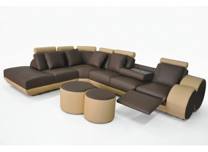 XXL Canapé Grouss Eck Sofa Lieder Eck Garnitur Eck Landschaft Polster Wunn L Form