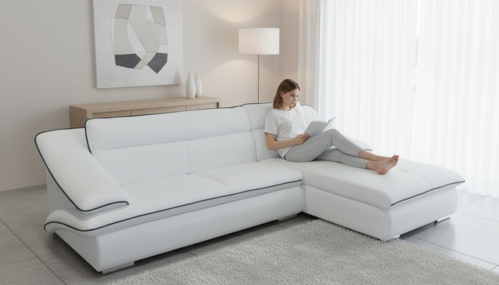 Eck Gezei Ledercouch Eck Garnitur Eck Landschaft Polster Design Wunnen L Form