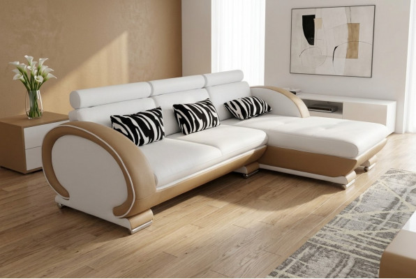 Eck-Sofa Lieder Couch Eck-Garnitur Wunn-Ecke Landschaft L-Form Design Polster Nei