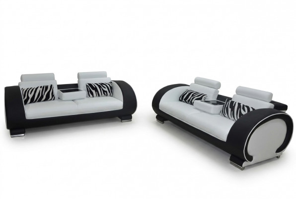 Sofa Couch Sëtz Polster Komplett Set Garnitur 3+3 Sofae Designer Couches Lieder