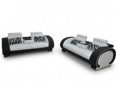 Sofa Couch Sëtz Polster Komplett Set Garnitur 3+3 Sofae Designer Couches Lieder