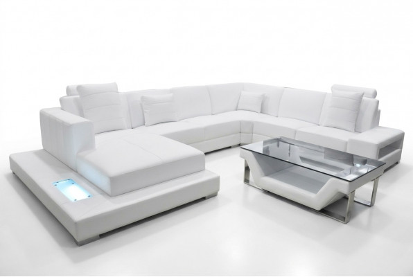 Eck Lieder Sofa Couch Polster Eck Sëtz Garnitur U Form Wunnoerfläch Design