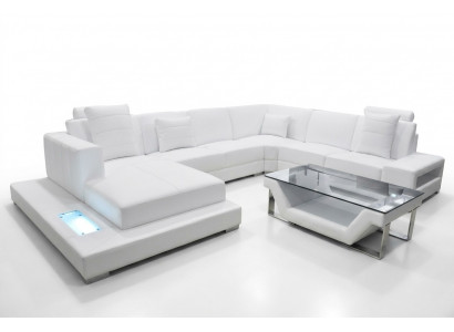 Eck Lieder Sofa Couch Polster Eck Sëtz Garnitur U Form Wunnoerfläch Design