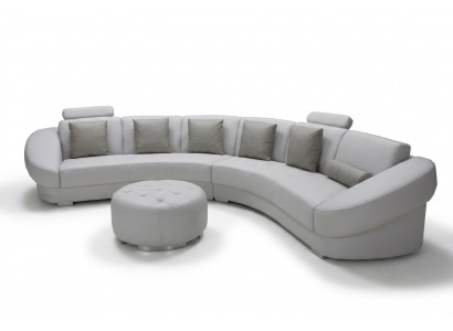 Ronn U Form Sofa Polster Eck Garnitur Lieder Wunnlandschaft Couchen XXL + Hocker