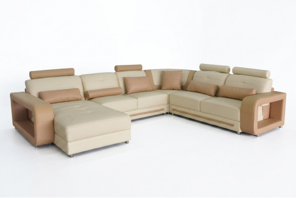 Eck Sofa Couch Polster Eck Wunnzëmmer Landschaft Designer Couchen Textil A1135