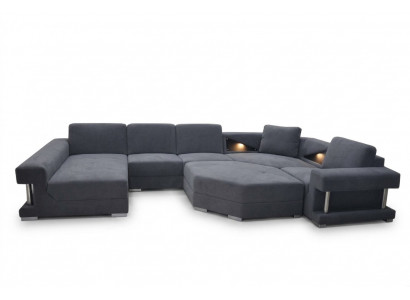 Ecksofa Couch Polsterecke Wunnzëmmer Landschaft Designer Couchen Textil A1131