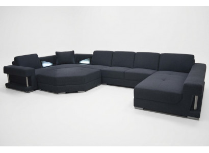 Ecksofa Couch Polstereck Wunnzëmmer Landschaft Designer CouchenTextil A1131-