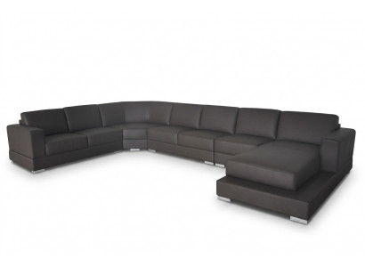 Eck Lieder Modern XXL Couch Wunnlandschaft Liedercanapé Canapé U-Form A1127