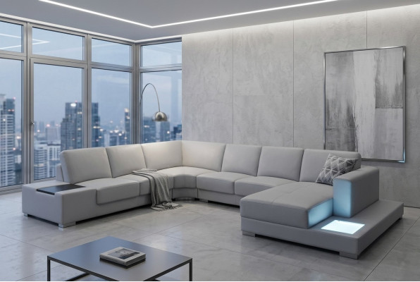 Eck Sofa Canapé Polster Eck Wunnzëmmer Landschaft Designer Canapéen Textil