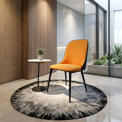 Sessell Metall Polster Lounge Club Stull Sëtz Relax Luxus Sall Waardesch Neu Design