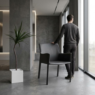 Design Lehnstull Polster Iesszëmmer Club Kichen Lounge Wunnmöbel Stull Sëtzstull