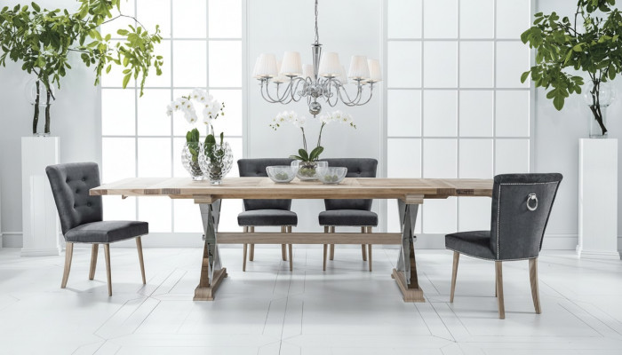Design Iesszëmmer Iessdësch Dësch 8 Still Stull Réck Still Echt Holz