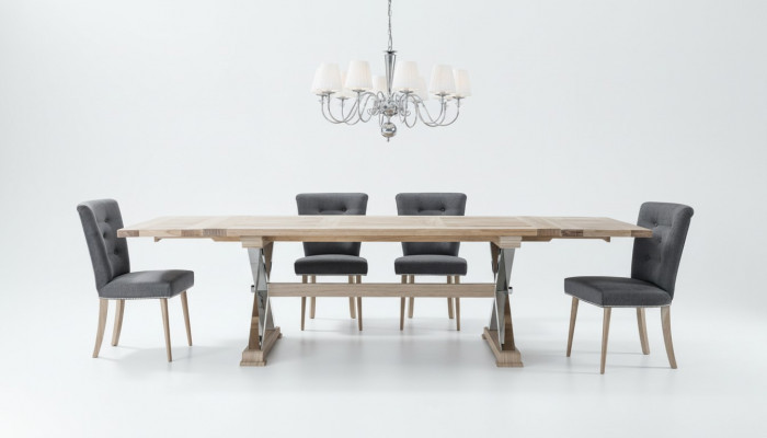 Design Iesszëmmer Iessdësch Dësch 8 Still Stull Réck Still Echt Holz