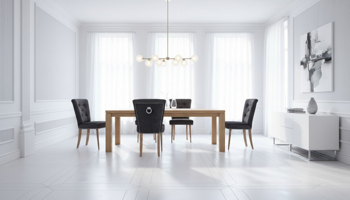 Chesterfield Stull Set Grupp 6x Lehnstill Polster Sëtzgrupp