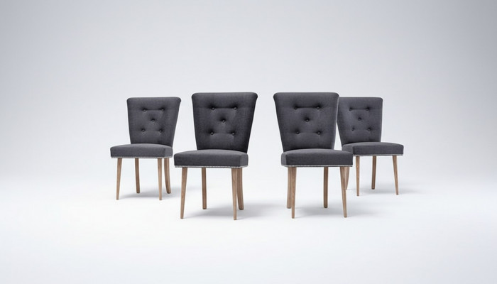 Chesterfield Stull Set Grupp 6x Lehnstill Polster Sëtzgrupp