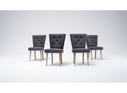 Chesterfield Stull Set Grupp 6x Lehnstill Polster Sëtzgrupp