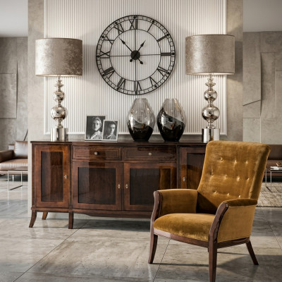 XXL Säitenaart Anrichte Kommode Wunnzëmmer Schaf Holz Regal Antik Stil Design